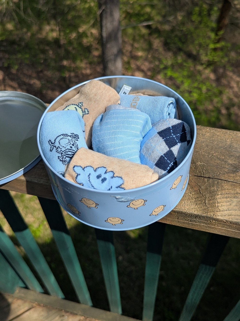 Blue and Tan Sock Set